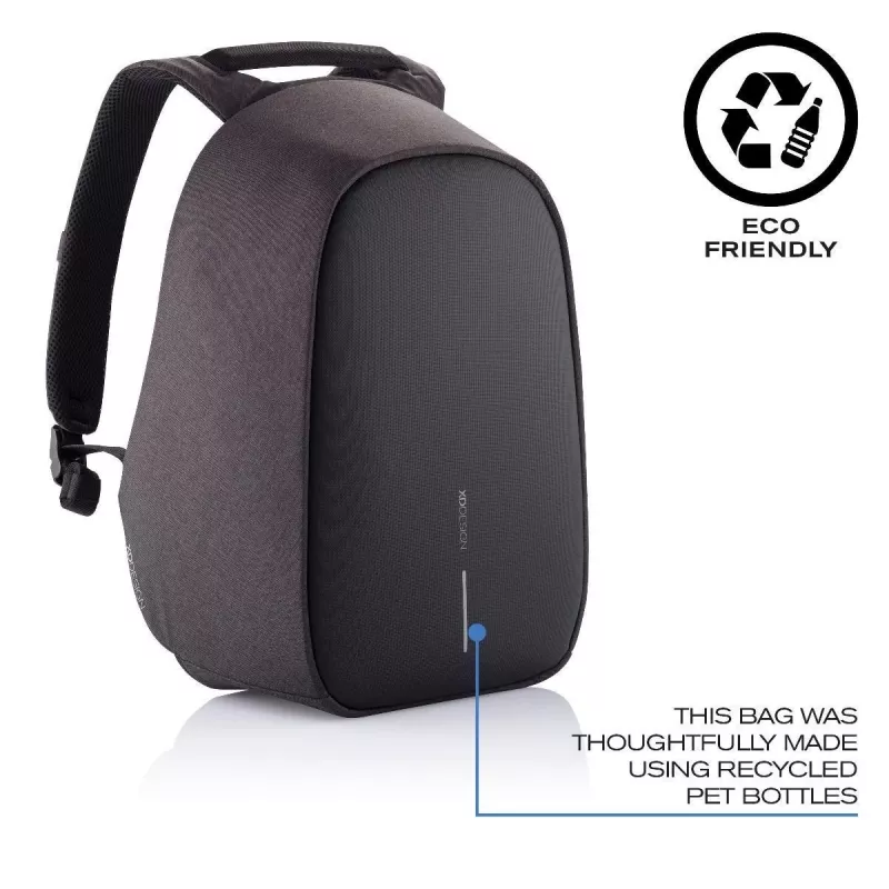 XD Design Bobby Hero XL P705.711 Anti-Diebstahl-Rucksack, 17-Zoll-Laptop, 12,9-Zoll-Tablet, USB-Ladeanschluss, 20 l, Schwarz