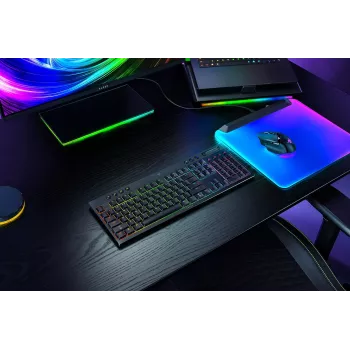 Gaming-Tastatur Razer BlackWidow V4 Low-profile Wireless — mechanische Low-Profile-Tasten, Bluetooth und 2,4 GHz