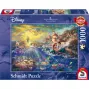 Schmidt Spiele 59479 Thomas Kinkade: Disney Die kleine Meerjungfrau Arielle Puzzle, 1000 Teile, 69,3 x 49,3 cm, Cartoons
