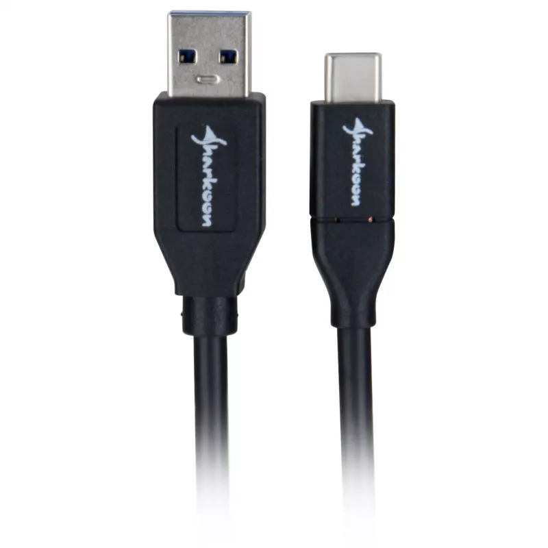 Sharkoon USB 3.2 Gen 2 Kabel USB-A Stecker> USB-C schwarz 1 Meter - Kabel - Digital/Daten