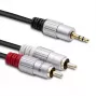 Audiokabel Qoltec 52339 1m 2x Cinch 3,5 mm Schwarz
