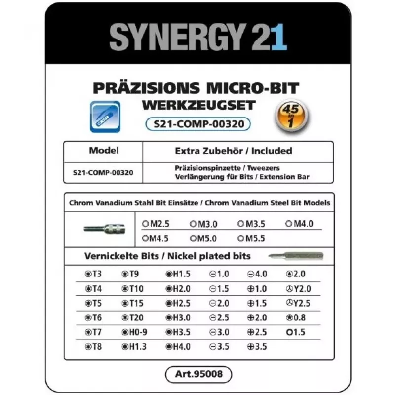 Synergy 21 S21_LiION_Screwdriver Akku-Mini-Elektroschrauber