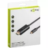Goobay USB-C-auf-HDMI-Kabel 4K mit 60 Hz 2 m schwarz – Stecker > HDMI (75697)