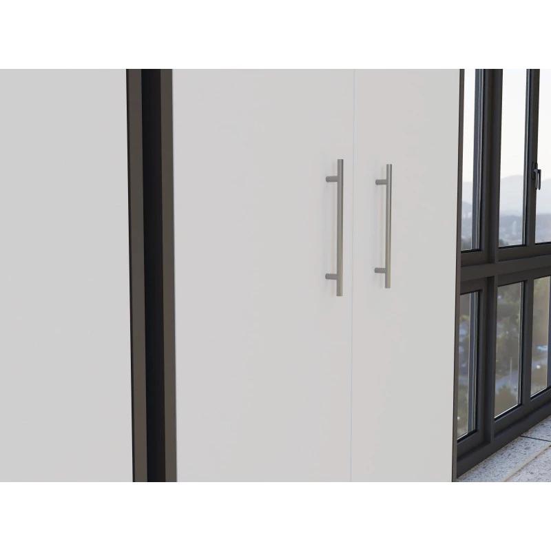 OLIV 2D CLOSED SHELVING UNIT, ANTHRACITE/Weiß SET