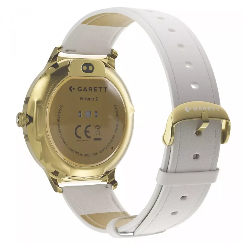 Smartwatch Garett Verona 2 Gold Mesh mit Bluetooth und Herzfrequenzmesser