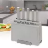 Maestro MR-1412-GREY Messerset mit Block und Schneidebrett-Set, Grau