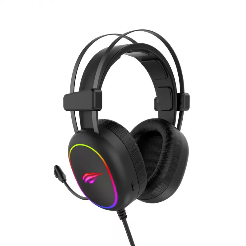 Havit GAMING HEADPHONE RGB Schwarz 2016D Headset Kabelgebundenes Kopfbügel-Headset