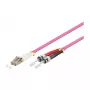 Patchkabel LWL Duplex OM4 (Multimode, 50/125) LC/ST, LSZH, umkehrbare Polarität, 0,5m, Good Connections®