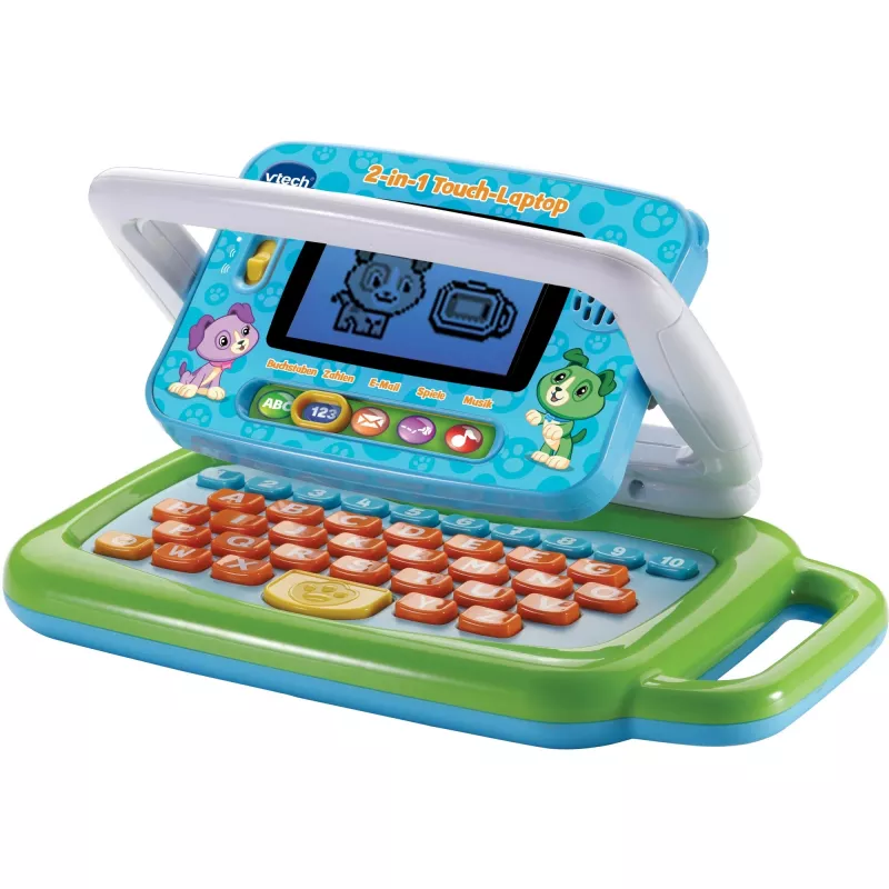 VTech 2-in-1 Touch-Laptop Lerncomputer, grün/blau