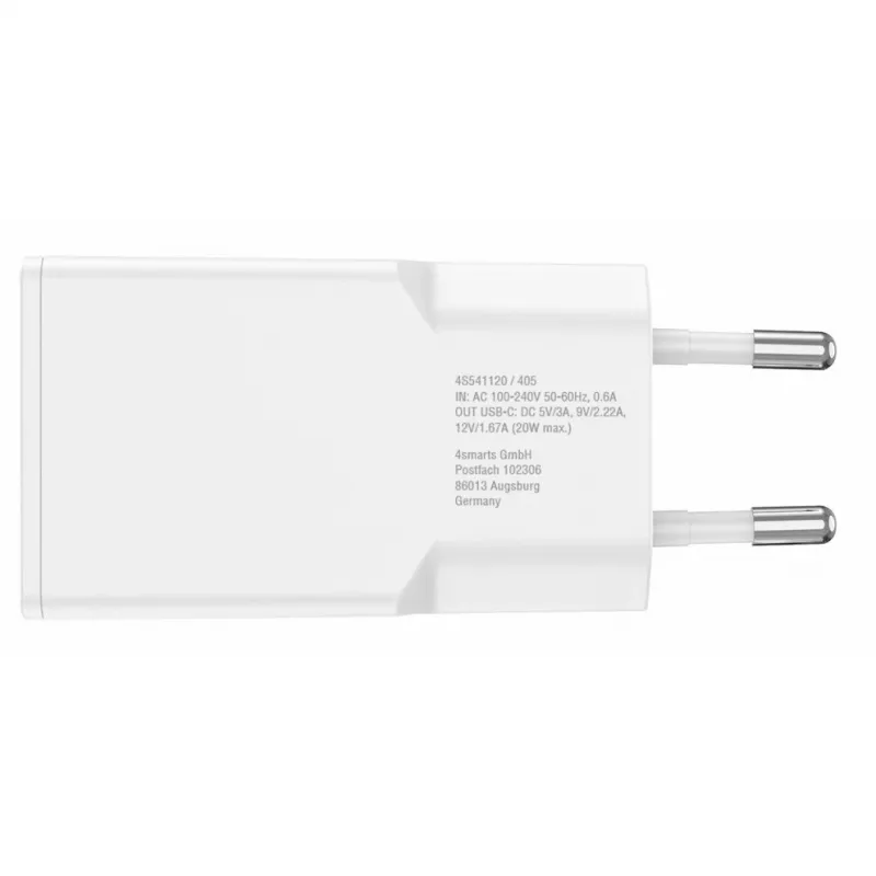 Indoor-Ladegerät 4smarts 540020 Schnellladung Smartphone Tablet Weiß