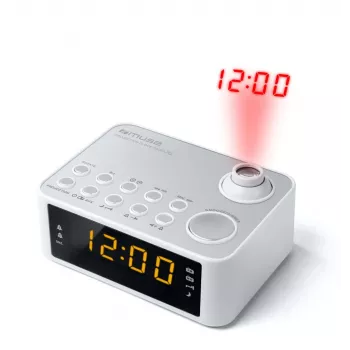 Clock Muse M-178 PW Digital Silber Weiß
