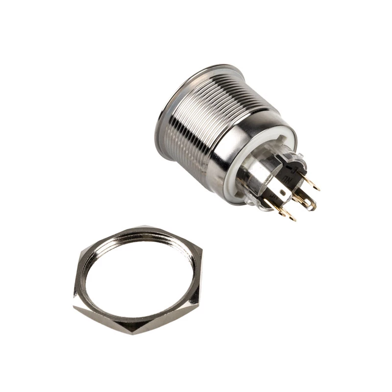 DimasTech vandalensicherer Drucktaster 25 mm Silverline Dot RGB PD216