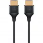 Goobay 75296 Slim High-Speed-HDMI-Kabel mit Ethernet, 4K@60Hz, HDMI 2.0, Stecker auf Stecker, 5 m, Schwarz