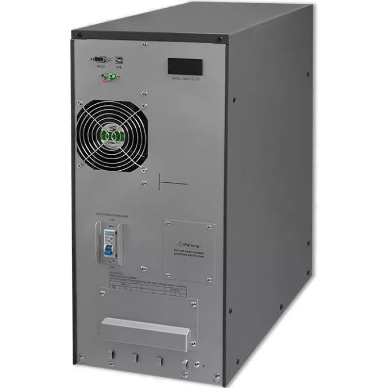 Qoltec 53982 On-line-USV mit reiner Sinuswelle, 6 kVA / 4,8 kW, LCD, USB