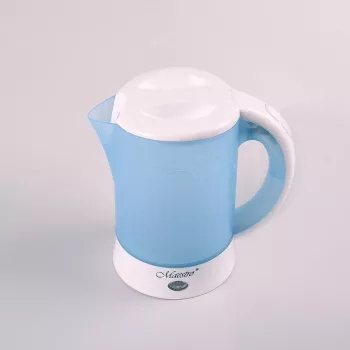 Elektrischer Wasserkocher Maestro MR010 0,6 l 600 W — Blau/Weiß, Wasserstandsanzeige, Anti-Kalk-Filter
