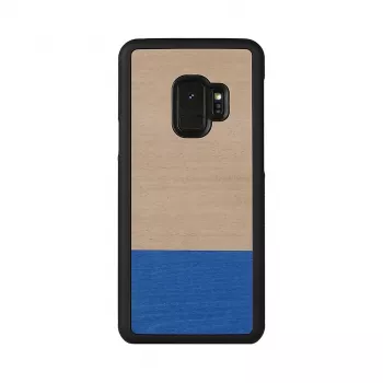 Handyhülle man and wood für Samsung Galaxy S9 – taubenschwarz, schützende Hartschalen-Rückabdeckung