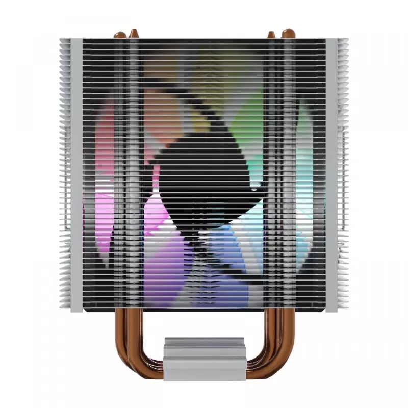 CPU-Luftkühler SAVIO SAVGCOVORTEXX2ARGB mit 4 Heatpipes, 120-mm-ARGB-Lüfter, schwarz