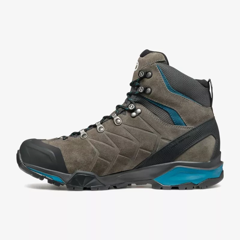 Scarpa ZG Trek GTX Wanderschuhe, Titanium/Lake Blue, Größe 45,5