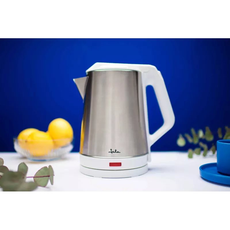 Jata JEHA1723 Wasserkocher, 2 l, 1500 W, Edelstahl, Weiß