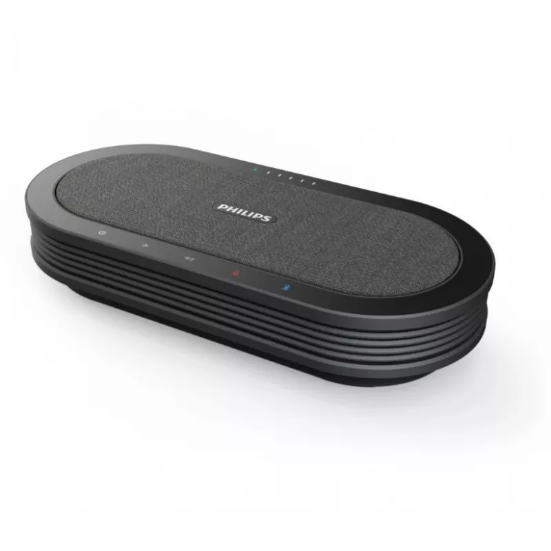 Philips PSE0501 Smart Meeting kabelloses Konferenzmikrofon mit Meeting-Assistent Sembly, USB-C, Schwarz/Grau