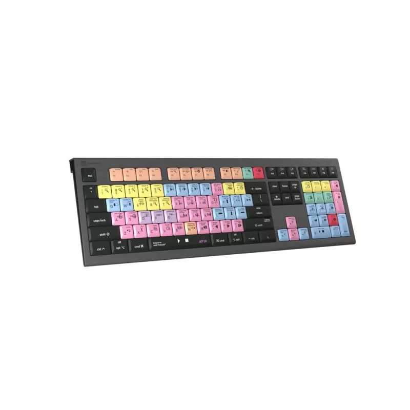 Logickeyboard Avid Pro Tools Astra 2 LKB-PT-A2M-FR Tastatur für Mac, USB, AZERTY Französisch, Schwarz