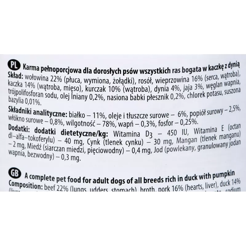 Dolina Noteci Premium Reich an Ente und Kürbis 400 g