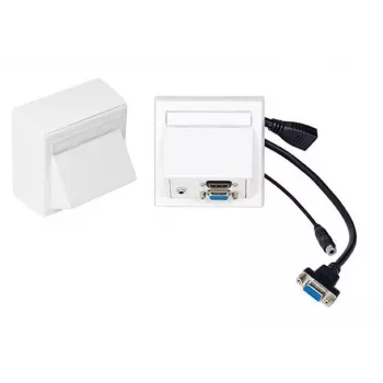 Vivolink WI221192 Steckdosen-Einsatz HDMI + VGA + 3,5 mm Weiß