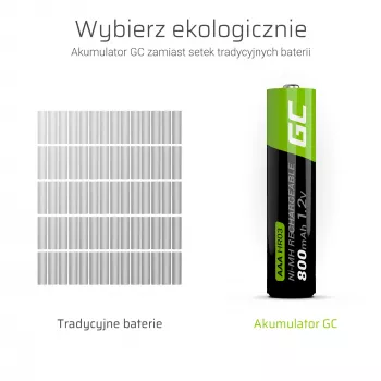 Wiederaufladbare Batterie Green Cell GR04 AAA NiMH 1,2 V 800 mAh 4 Stück