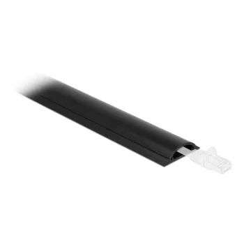 Kabelkanal DeLOCK 50 x 12 mm selbstklebend schwarz 1 m