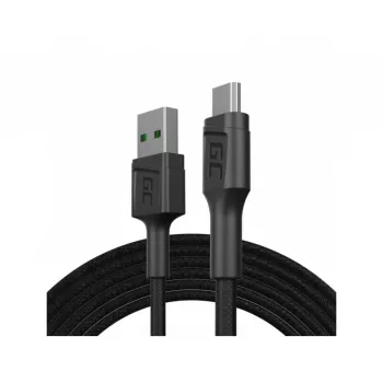 USB 2.0-Kabel Green Cell KABGC20 — USB A auf Micro-USB B, 1,2 m, Schwarz