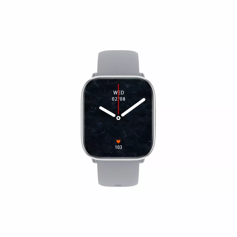 myPhone Watch Pastel Smartwatch, 4,45 cm (1,75 Zoll) AMOLED, 390 x 450 Pixel, Bluetooth 5.3, wasserdicht, Silbergrau