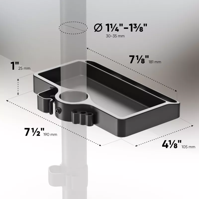 ONKRON A35 Regal, schwarz ABS-Kunststoff, 190×105 mm, 160 g