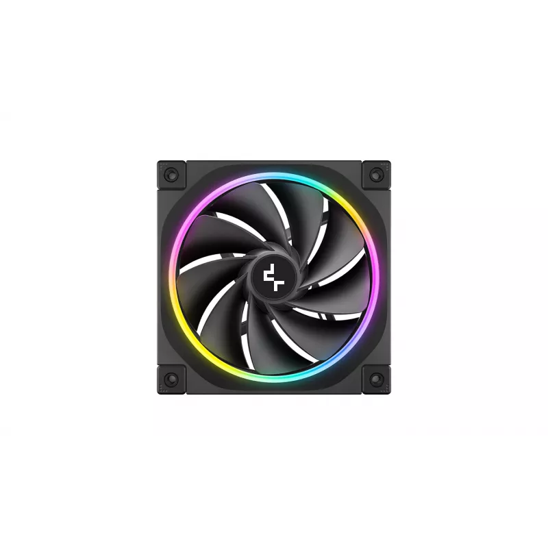 DeepCool FL12R 3-in-1 120-mm-Gehäuselüfter (3er-Pack), Reverse, 4-Pin-PWM, 500-2150 U/min, FDB, Schwarz