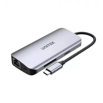 USB-C Hub Unitek D1122A01 mit 2x HDMI 4K und 100W Power Delivery