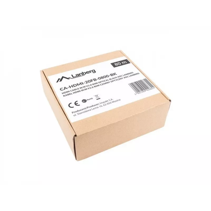HDMI-Kabel Lanberg CA-HDMI-20FB-0800-BK 80m Typ A Stecker auf Stecker