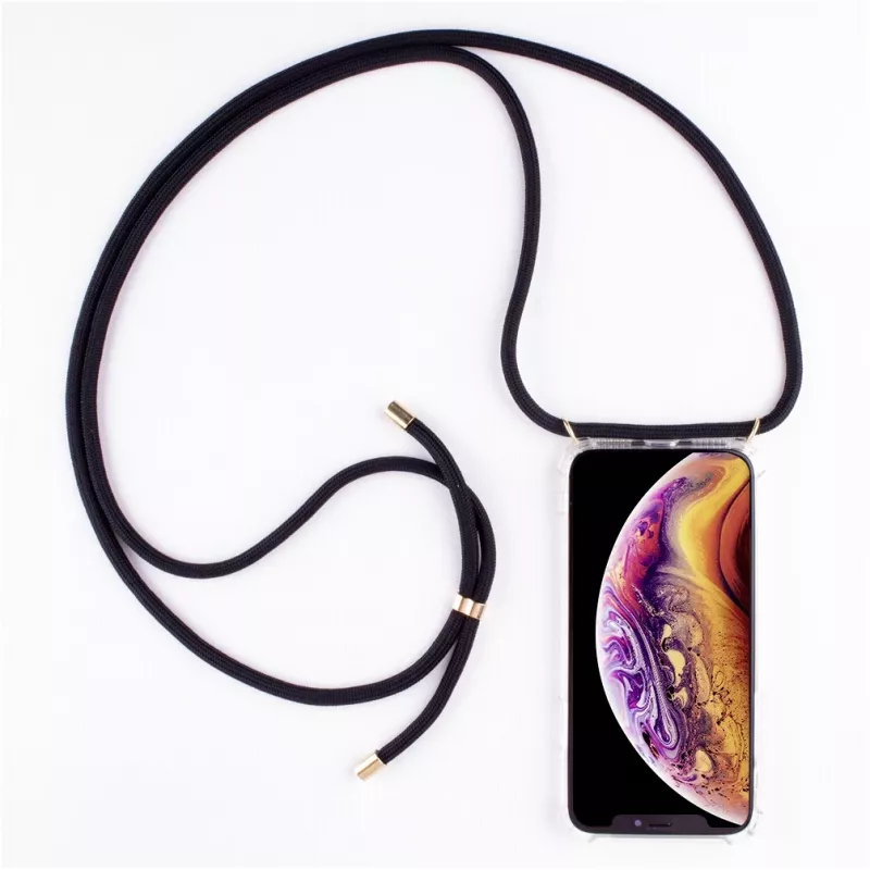 Lookabe Halsketten-Handyhülle für iPhone XR, Gold/Schwarz