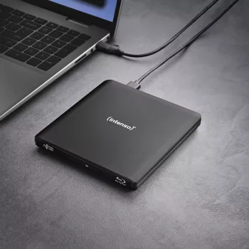 Intenso EOD 500BD Slim externer Blu-ray-Brenner, USB 3.2 Gen 1, Schwarz