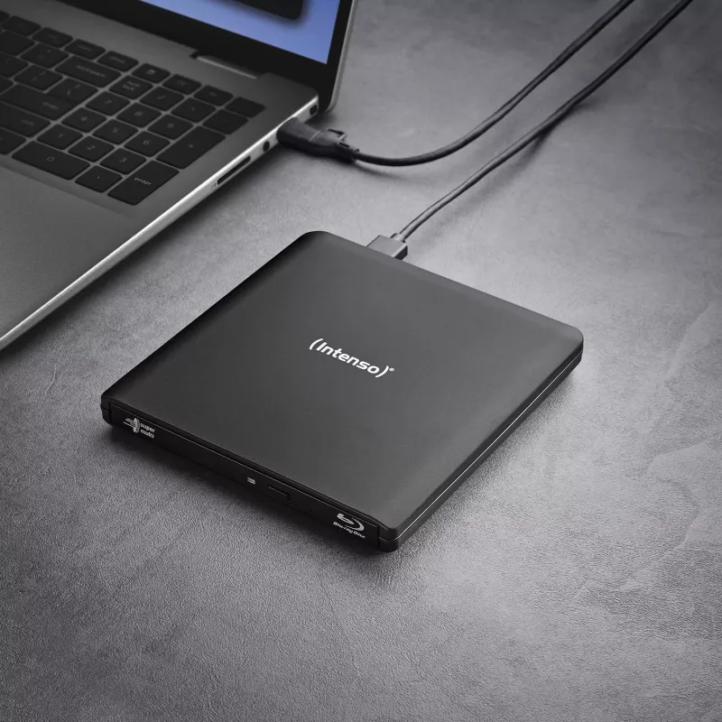 Intenso EOD 500BD Slim externer Blu-ray-Brenner, USB 3.2 Gen 1, Schwarz