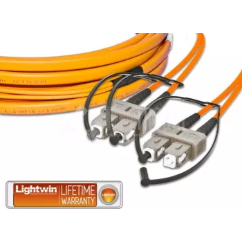 Lightwin Hochwertiges Flach-Duplex LWL-Patchkabel, MM OM2, SC - SC LWL-Patchkabel (LDP-50 SC-SC 10.0 FD)