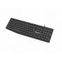 Kabelgebundene Full-Size-Tastatur NATEC NAUTILUS NKL-1950 — USB, QWERTY US International, 105 Tasten, Schwarz