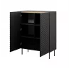 Regal cama meble ONDA 2D2SZ Bücherregal 98×45×127 cm schwarz