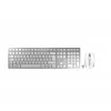 CHERRY DW 9100 schlank Tastatur Maus enthalten Universal RF Wireless + Bluetooth Tschechisch, Slowakisch Silber