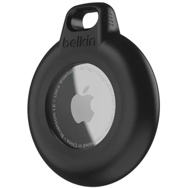 Belkin Secure Holder Halter mit Schlüsselanhänger für Apple AirTag, wasserdicht, schwarz (4 Stück)