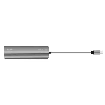 LogiLink USB 3.2 Gen2 Hub 4+1-Port 2x USB-A 2x USB-C PD 100W Aluminium