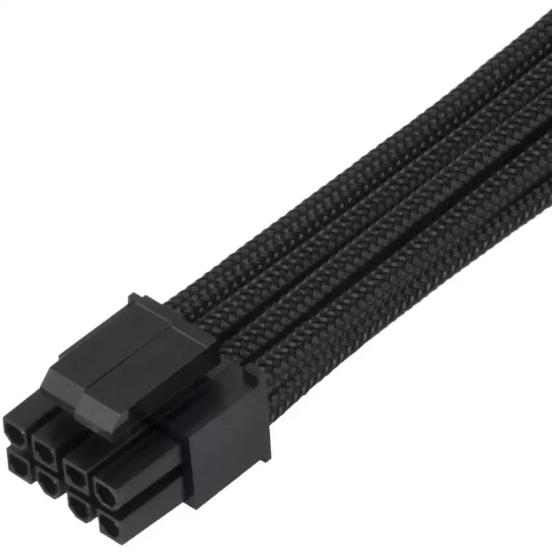 SilverStone SST-PP07E-EPS8B Verlängerungskabel EPS 8-Pin auf EPS/ATX 4+4-Pin, 30 cm, schwarz