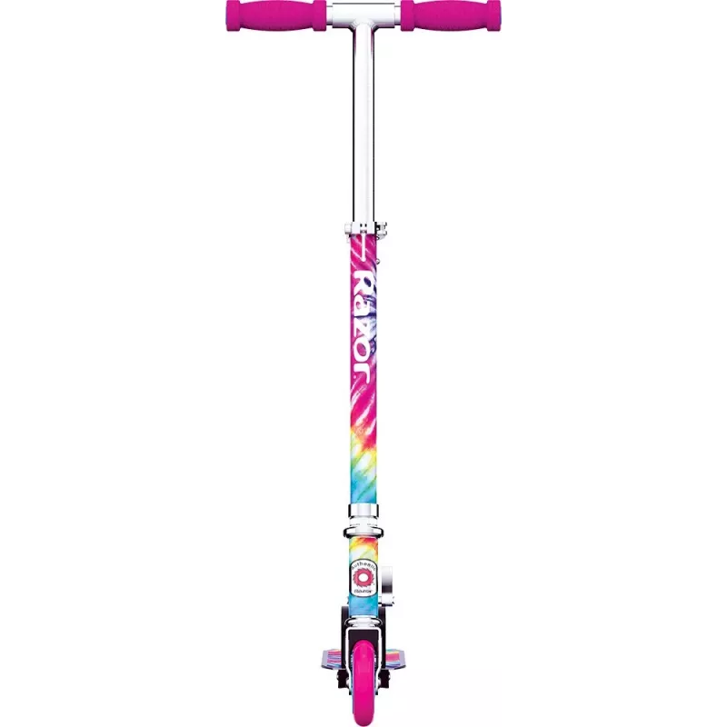 Kinderroller Razor A Tie-Dye — faltbarer 2-Rad-Aluminium-Roller, verstellbarer Lenker, ABEC-5, max. Belastung 65 kg