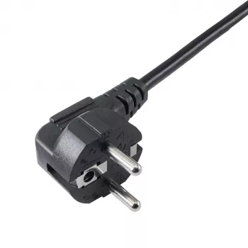 Akyga AK-PC-05A Netzkabel CEE 7/7 auf IEC C13, 5 m, schwarz