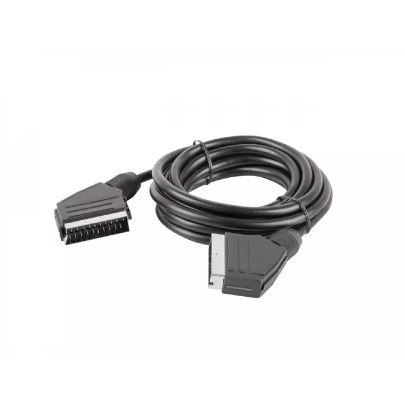 Lanberg CA-EUEU-10CC-0018-BK SCART-Kabel, SCART auf SCART 21-polig, 1,8 m, Schwarz