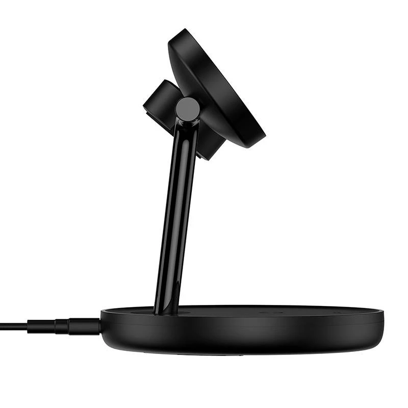 Baseus Swan 3-in-1 magnetischer kabelloser Ladeständer 15 W, Schwarz (inkl. USB-C-Kabel 1 m)