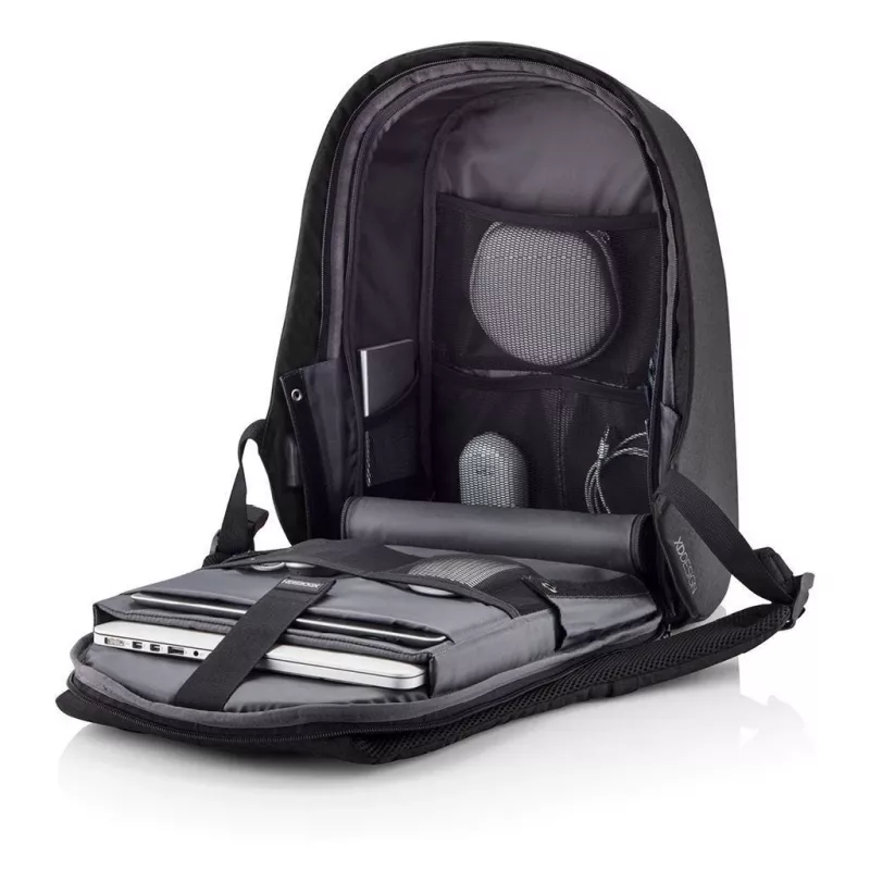 XD Design Bobby Hero Small P705.701 Anti-Diebstahl-Rucksack, 13,3-Zoll-Laptop, 12,9-Zoll-Tablet, 10,5 l, PET, Schwarz